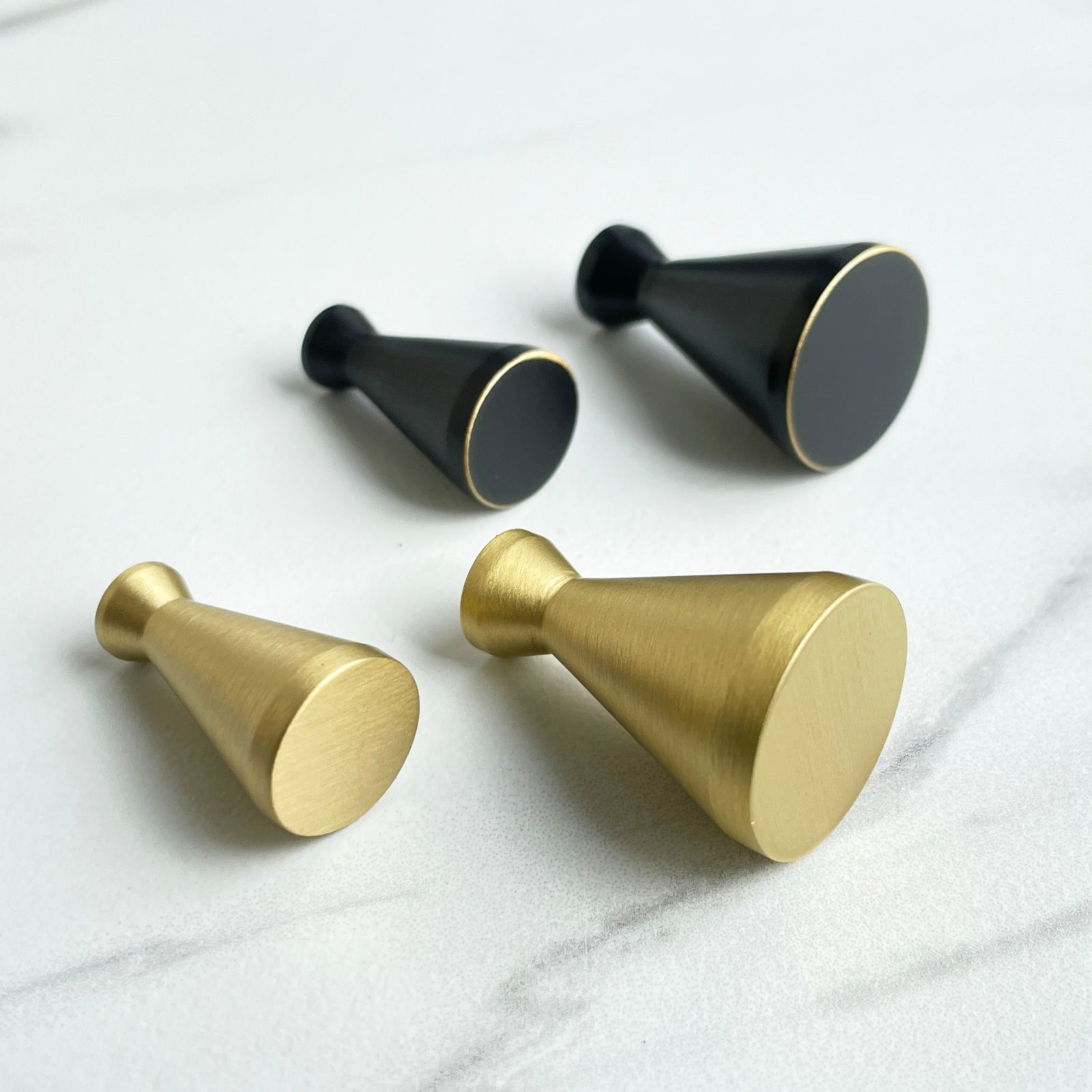 Posh Hardware Shop - Karlsback - Solid Brass Cone-Shaped Knobs Posh Hardware Shop - Karlsback - Solid Brass Cone-Shaped Knobs